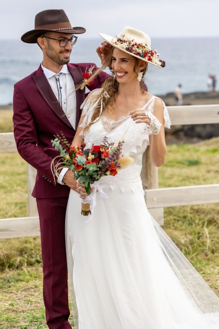 Lucie et Judicaël lors de leur reportage de mariage à La Réunion